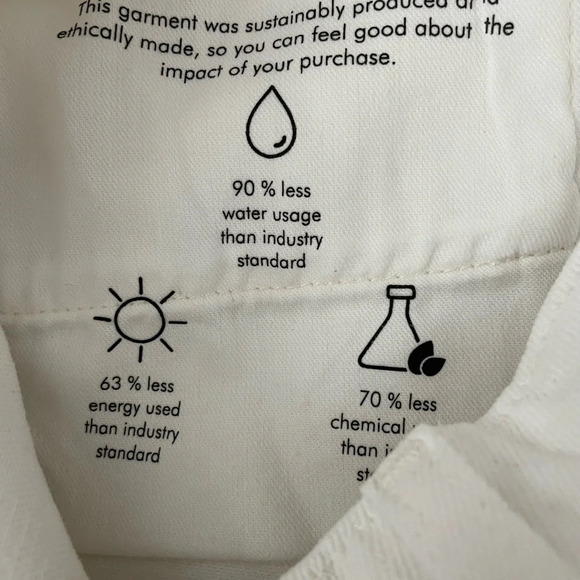 Etica Finn Slim Straight Ankle Vintage White Jeans Size 26 - Picture 8 of 10